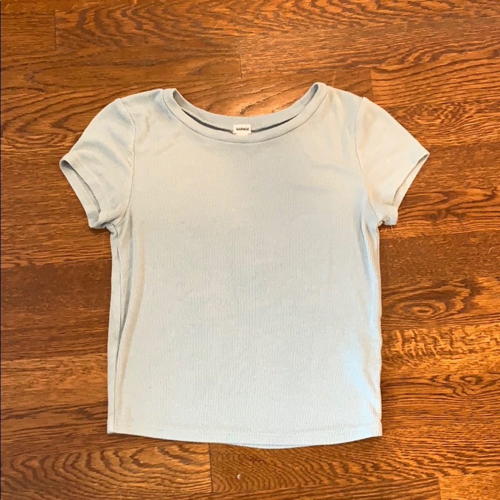 Muted blue short sleeve